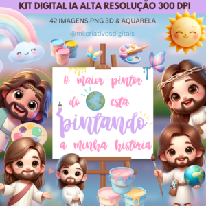 O MAIOR PINTOR DO MUNDO CANDY COLOR - Kit Digital IA PNG