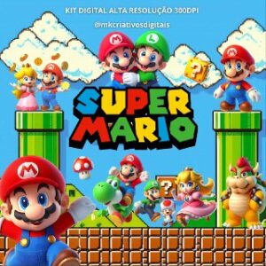SUPER MARIO 3D - Kit digital IA PNG