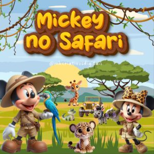 MICKEY NO SAFARI 3D - Kit digital IA PNG