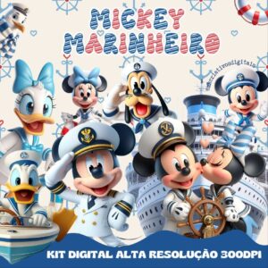MICKEY MARINHEIRO 3D - Kit digital IA PNG