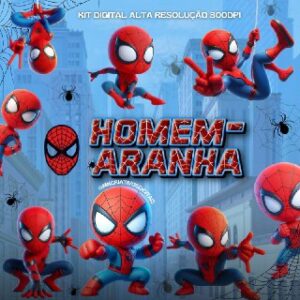 HOMEM-ARANHA BABY 3D - Kit digital IA PNG