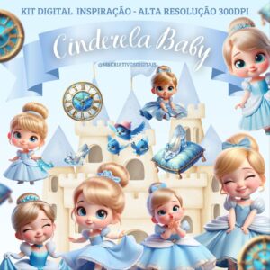 CINDERELA BABY 3D - Kit digital IA PNG