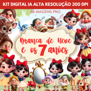 BRANCA DE NEVE E OS 7 ANÕES - Kit Digital IA PNG