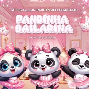 PANDINHA BAILARINA - Kit digital IA PNG