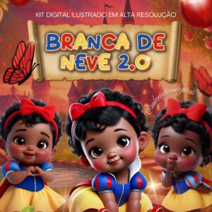 BRANCA DE NEVE BABY 2.0 - Kit digital IA PNG