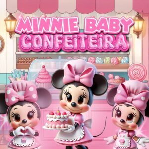 MINNIE BABY CONFEITEIRA - Kit digital IA PNG