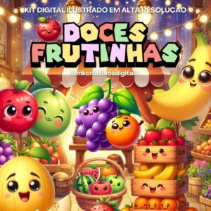 DOCES FRUTINHAS - Kit digital IA PNG