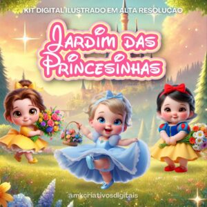 JARDIM DAS PRINCESINHAS - Kit digital IA PNG