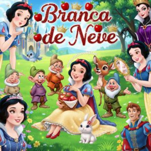 BRANCA DE NEVE LUXO - ADULTA - Kit digital IA PNG
